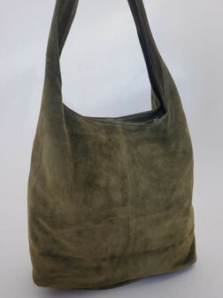 Klassieke shopper van su&egrave;deleder