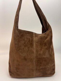 Klassieke shopper van su&egrave;deleder